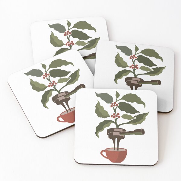 Item preview, Coffee Plant Portafilter Illustration – Minimalist Botanical Espresso Art for Coffee Lovers designed and sold by DrawHandArt.