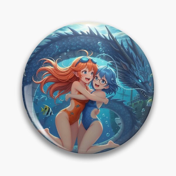 Item preview, Deep Sea Dragon Girls: Embrace of The Ocean designed and sold by DomeGeekArt.