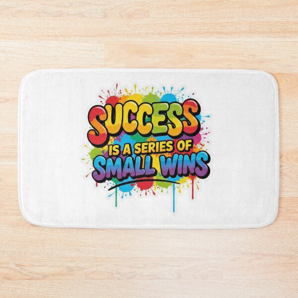 Item preview, Success Is a Series of Small Wins – Motivational Colorful Graffiti Design designed and sold by Kavya Art.