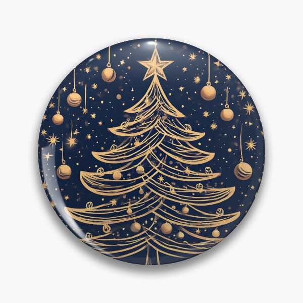 Item preview, Brillo del árbol de Navidad de esfera dorada designed and sold by Avina Intelligence.