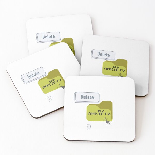 Item preview, Delete My Anxiety – Tech-Inspired Relatable Quote designed and sold by CielaNoir.