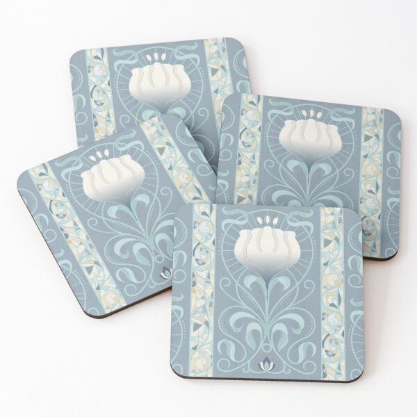 Item preview, Glass Garden - Azure Bloom designed and sold by Carina Parry Studios.