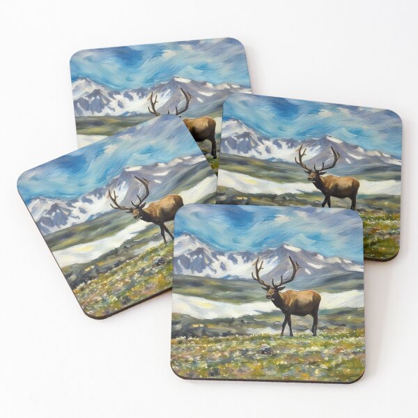 Item preview, Deer in the Mountains designed and sold by tomorrowsart.