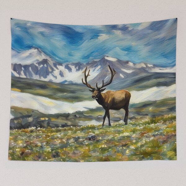 Item preview, Deer in the Mountains designed and sold by tomorrowsart.