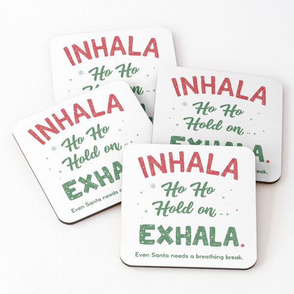 Item preview, Santa Inhala Exhala Christmas Shirt | Ho Ho Ho Stress Relief | Funny Holiday Wellness Gift designed and sold by Aesthynova.