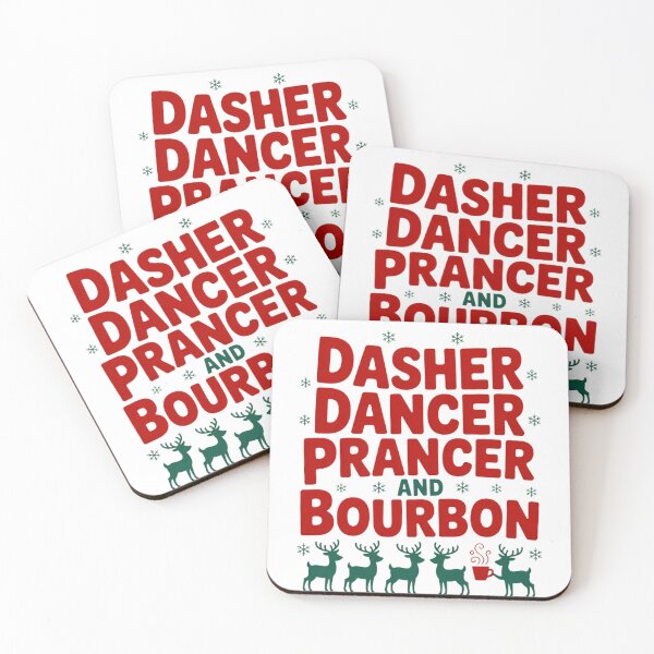 Aperçu de l'œuvre Dasher Dancer Prancer et BOURBON créée et vendue par Marcite.