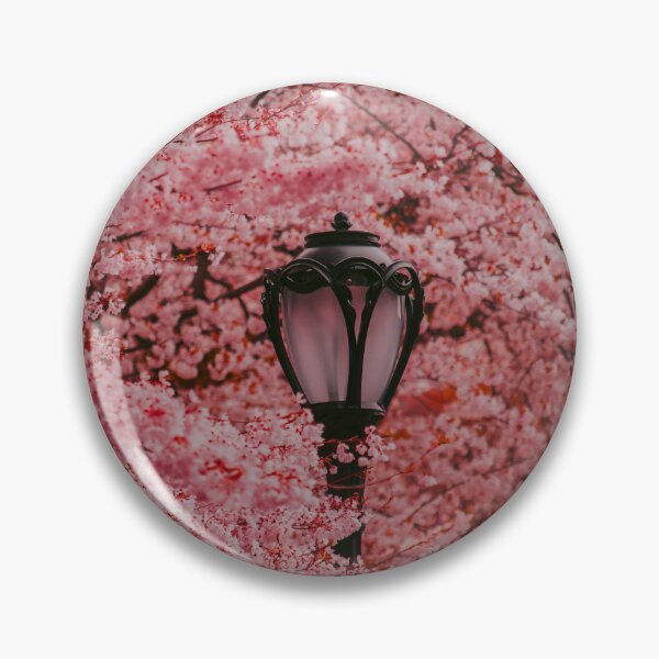Item preview, Vintage Lamppost with Pink Cherry Blossoms designed and sold by asun5.