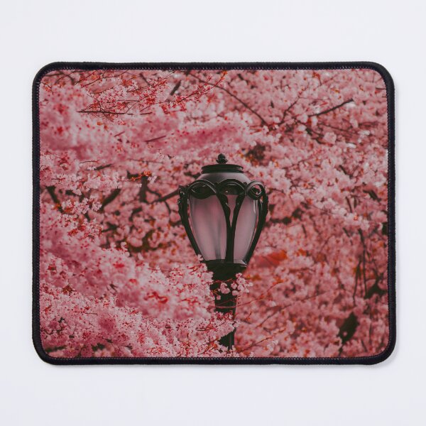 Item preview, Vintage Lamppost with Pink Cherry Blossoms designed and sold by asun5.