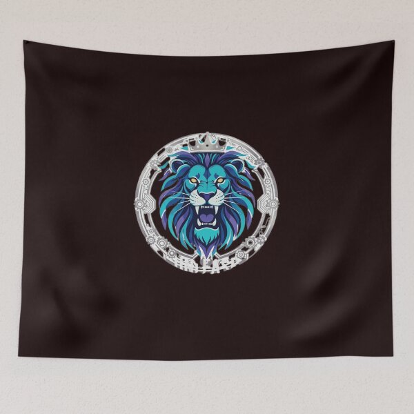 Item preview, LionTech Crowned Lion | Power & Strength | Futuristic Redbubble Design | "Unleash Your Power" Art designed and sold by Magounette.