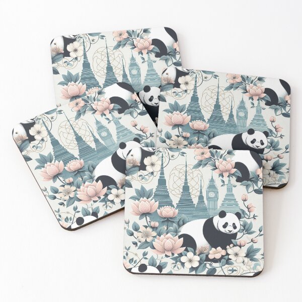 Item preview, Panda in Lotus-Line Serenity designed and sold by Vanich-Panich.