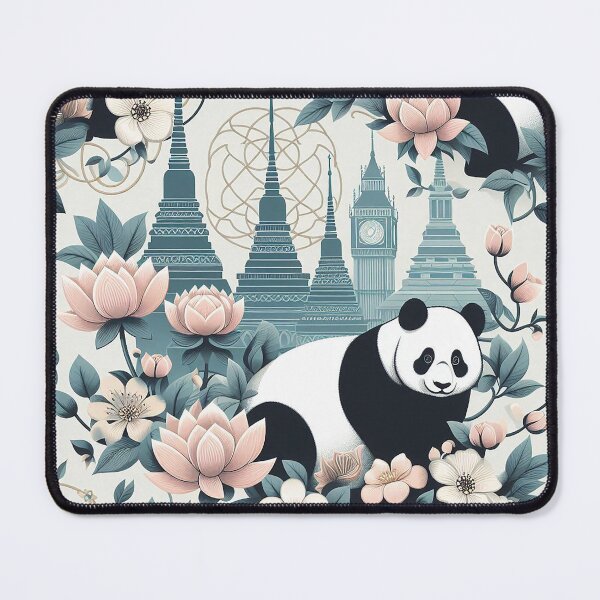 Item preview, Panda in Lotus-Line Serenity designed and sold by Vanich-Panich.