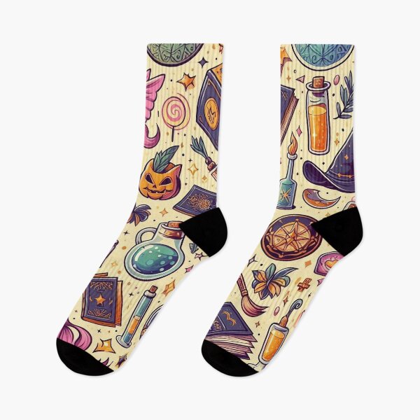 Item preview, Seamless witchcraft potions and spell books pattern designed and sold by BigBlueArt.