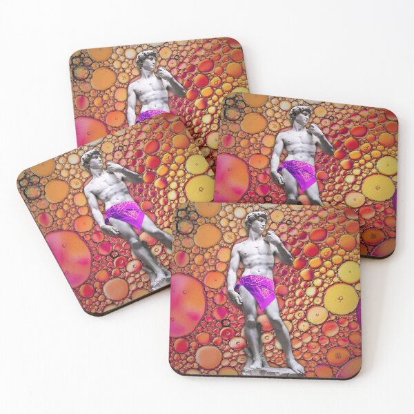 Item preview, Statue Of David Wearing A Bandana Digital Collage Print designed and sold by Julia Sol.