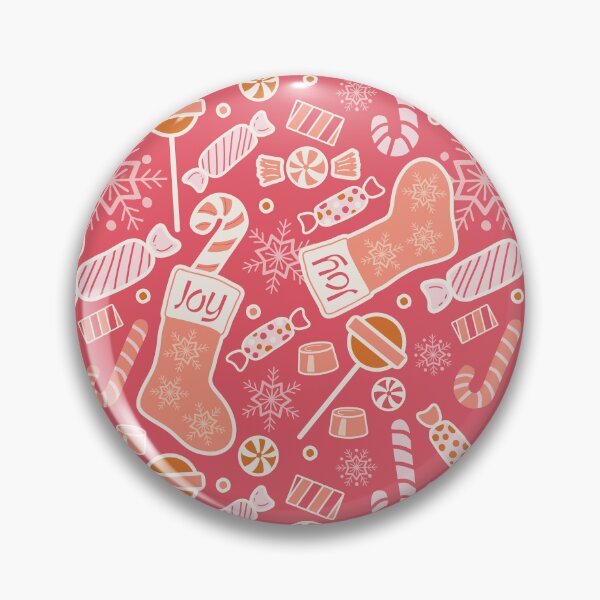 Item preview, Sweet Holiday of Stockings & Candies in Pink Red and Mustard designed and sold by Lynne Adams.