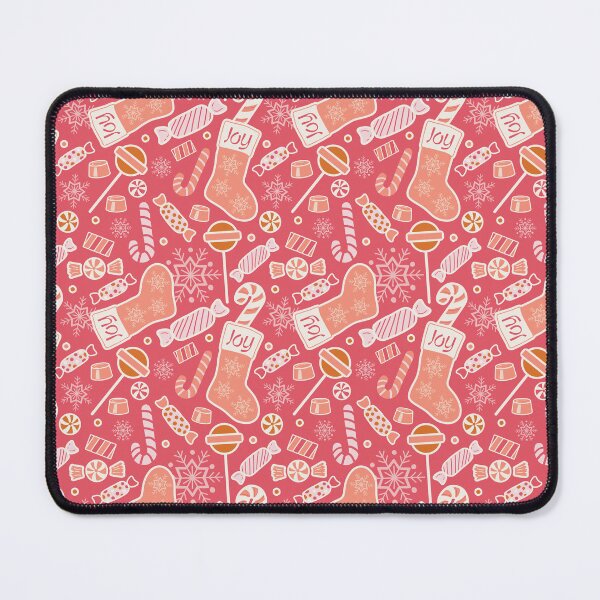 Item preview, Sweet Holiday of Stockings & Candies in Pink Red and Mustard designed and sold by Lynne Adams.
