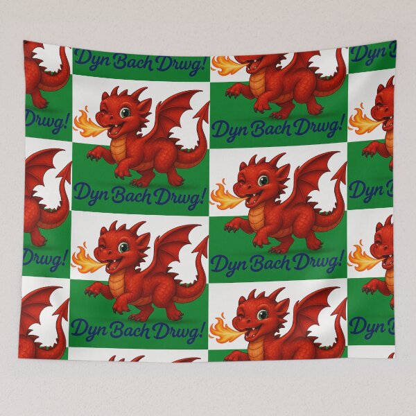 Item preview, Naughty Welsh Dragon-Draig Bach-Dyn Bach Drwg  designed and sold by chipshopchippy.