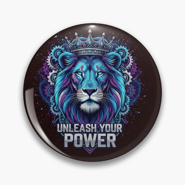Item preview, LionLion Couronné Tech | Force & Pouvoir | Design Redbubble Futuriste | "Unleash Your Power" Art designed and sold by Magounette.