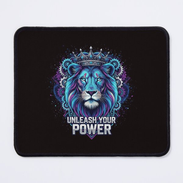 Item preview, LionLion Couronné Tech | Force & Pouvoir | Design Redbubble Futuriste | "Unleash Your Power" Art designed and sold by Magounette.