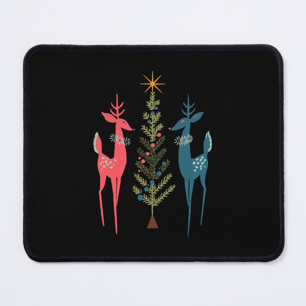 Item preview, Retro MCM Reindeer Tree Scene With Holiday Charm designed and sold by barrycantre11.