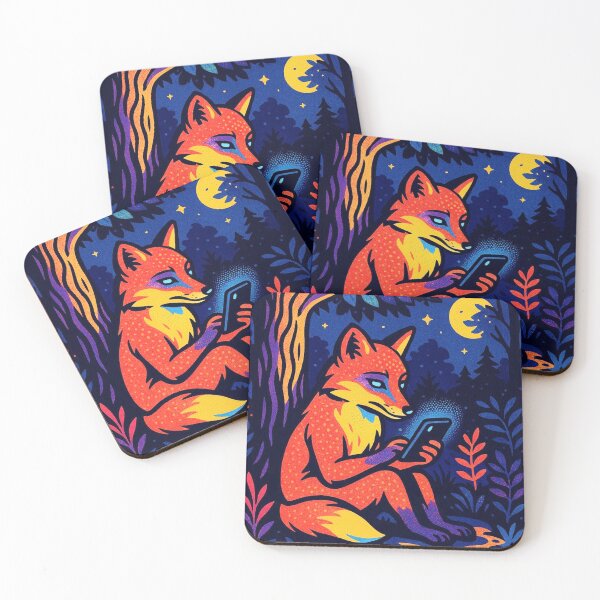 Item preview, Colorful cute fox  designed and sold by Dogandesighn.