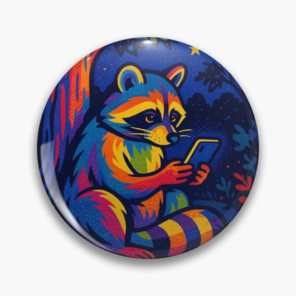 Item preview, Colorful cute raccoon  designed and sold by Dogandesighn.
