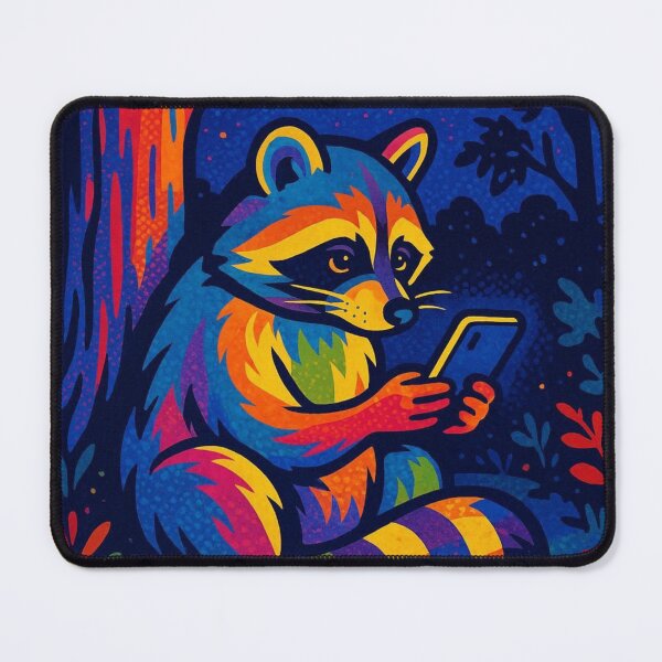Item preview, Colorful cute raccoon designed and sold by Dogandesighn.