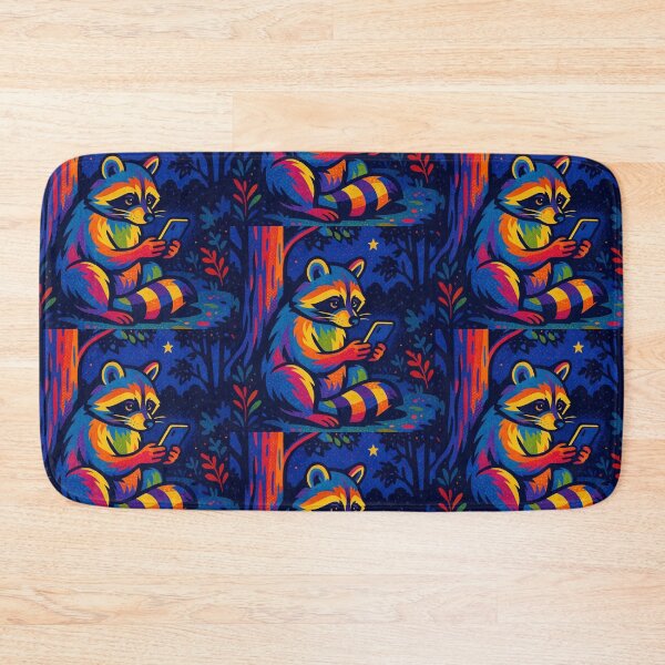Item preview, Colorful cute raccoon  designed and sold by Dogandesighn.
