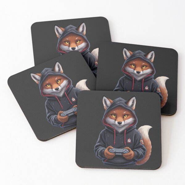 Item preview, Trendy Gamer Fox – Cute Winter Gaming Fox | Premium High-Res Artwork designed and sold by ColorSplash123.