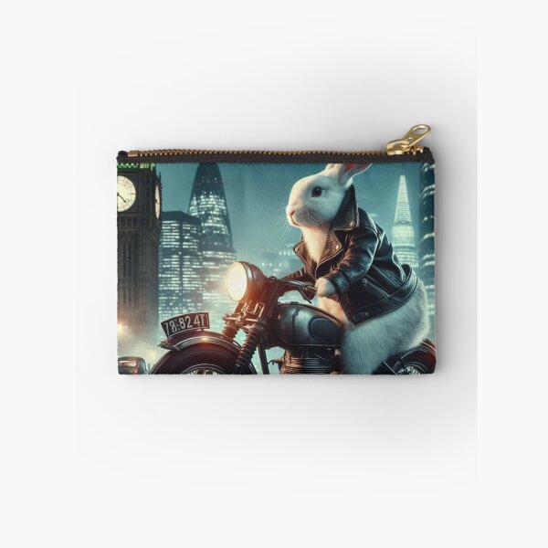 Item preview, cute rabbit old motorcycle riding designed and sold by Dogandesighn.