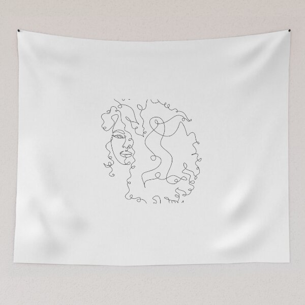 Item preview, Copy of Minimalist One Line Art: Woman and FloweMinimalist One Line Art: Beautiful Curly Haired Woman Portraitrs Abstract Sketch designed and sold by ZentroShop.