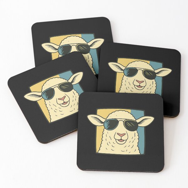 Artikelvorschau, Cooles Schaf mit Sonnenbrille – Lustiges Bauernhoftier im Retro-Cartoon-Lamm-Design entworfen und verkauft von DrawHandArt.
