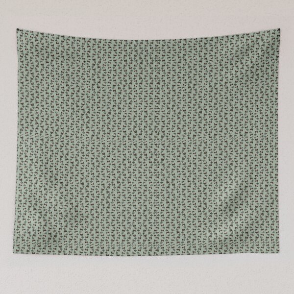 Item preview, Mini Rustic Deer and Paw Print Seamless Pattern - Sage Green Woodland Art designed and sold by NgernPhanLan.
