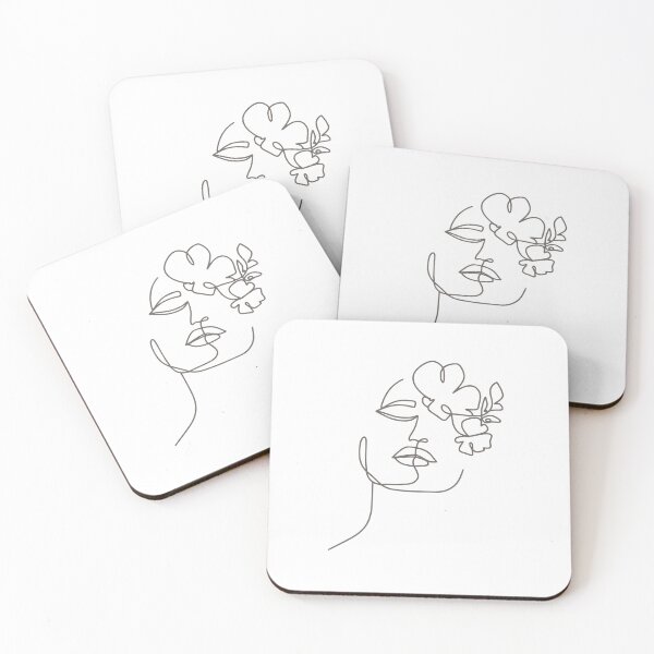 Item preview, Minimalist Monoline Art: Woman and Single Bloom designed and sold by ZentroShop.