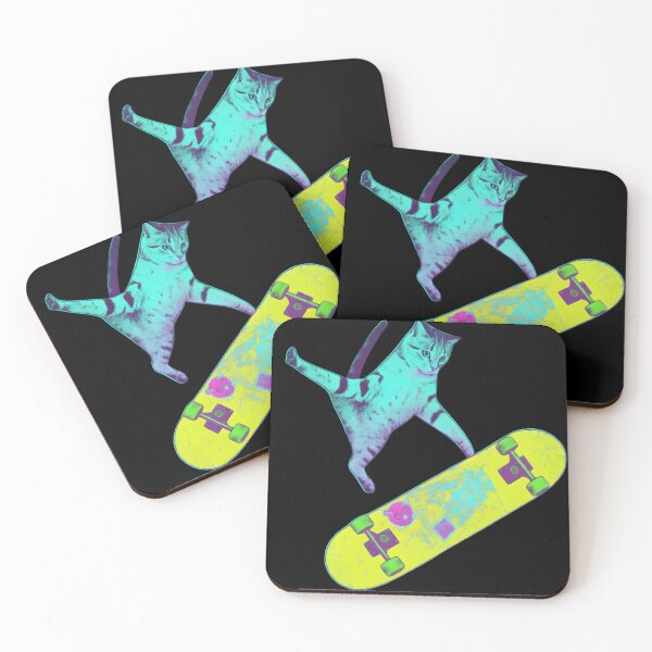 Artikelvorschau, Vintage Skateboard Katze, Coole Katze, Skateboard fahrende Katze, Verrücktes Skate-Punk-Kätzchen Shier, Vintage Katze entworfen und verkauft von DesignDenDo ⭐⭐⭐⭐⭐.