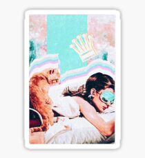 AUDREY HEPBURN BREAKFAST AT TIFFANYS x queen collage Sticker