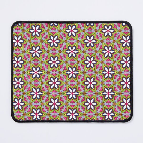 Item preview, Intricate Bohemian Floral Geometric Seamless Pattern - Vibrant Green and Pink Ethnic Print designed and sold by NgernPhanLan.