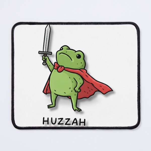 Item preview, Huzzah Frog Knight - Cute Sword Wielding Hero Adventure Art designed and sold by tarzbol.