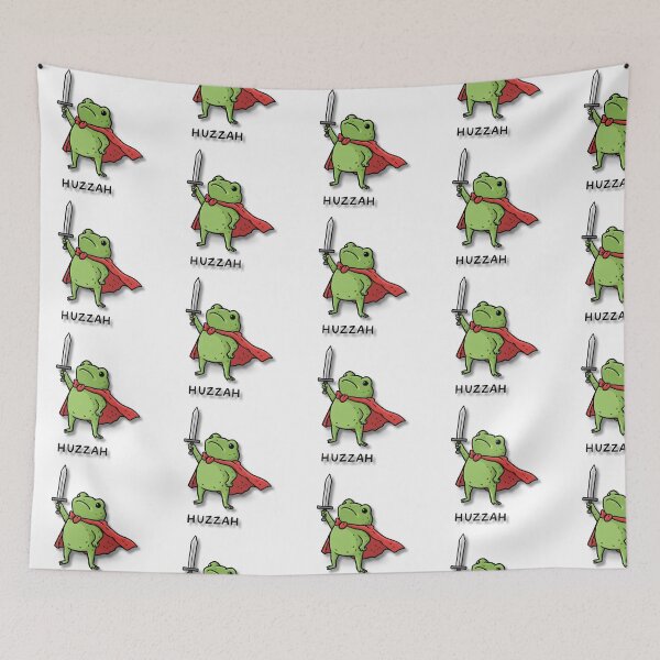 Item preview, Huzzah Frog Knight - Cute Sword Wielding Hero Adventure Art designed and sold by tarzbol.