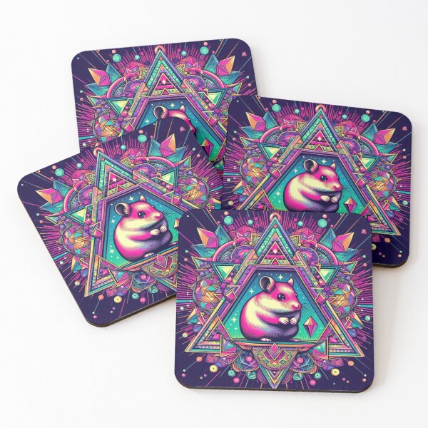 Item preview, Colorful geometric decorative mystic hamster  designed and sold by Dogandesighn.