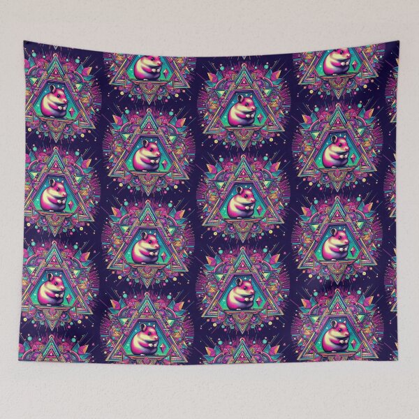 Item preview, Colorful geometric decorative mystic hamster  designed and sold by Dogandesighn.