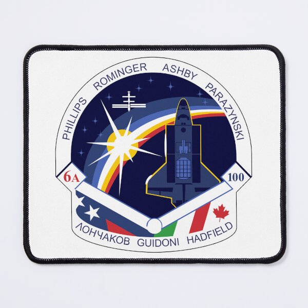 Artikelvorschau, Space Shuttle, STS-100, Missionsabzeichen entworfen und verkauft von CharlieDesings.