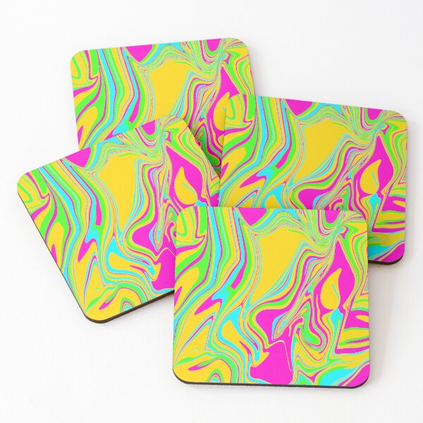 Item preview, Neon Pop Fluid Swirl Abstract designed and sold by The Eva Creation .