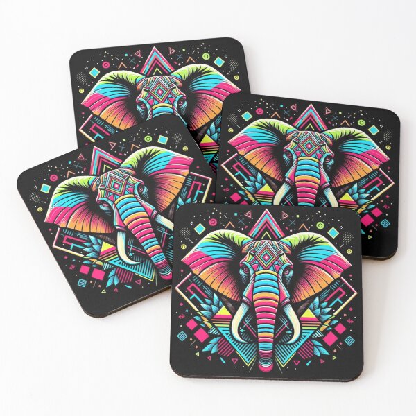 Item preview, Colorful geometric decorative Elephant  designed and sold by Dogandesighn.