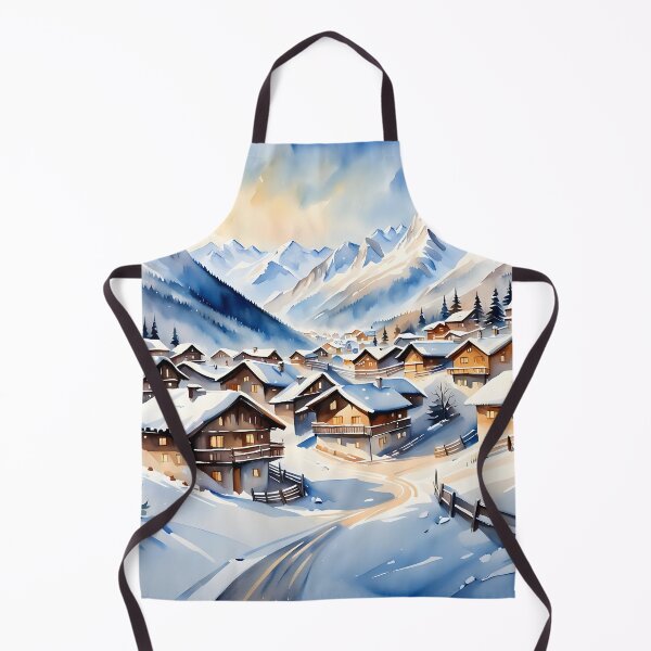Item preview, Alpine Village in Snowlight designed and sold by PawPrintedArt.