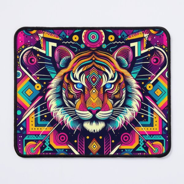 Item preview, Colorful geometric mystic tiger  designed and sold by Dogandesighn.