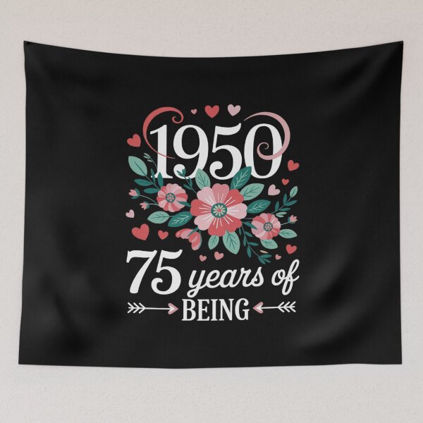 Item preview, 75 Year Old Made In 1950 Floral 75th Birthday Women  designed and sold by BeetleMalon.