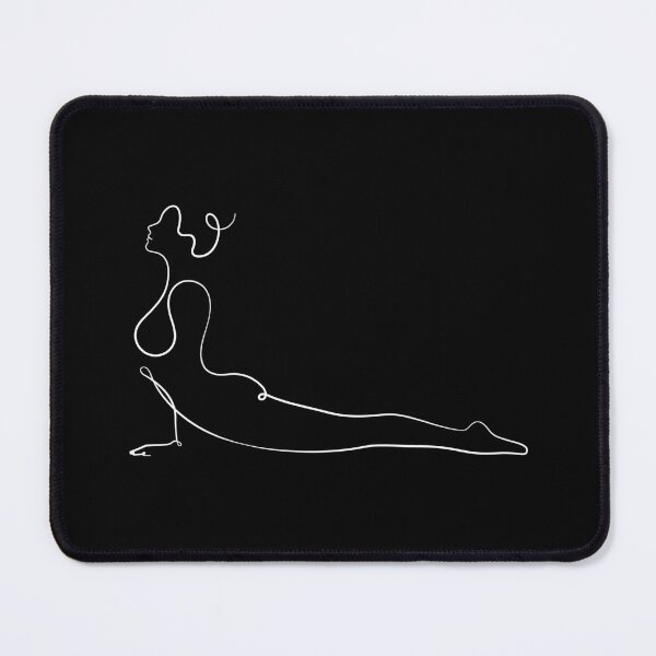 Item preview, White Aesthetic Cobra Pose – Bhujangasana – One Line Drawing designed and sold by altandesign.