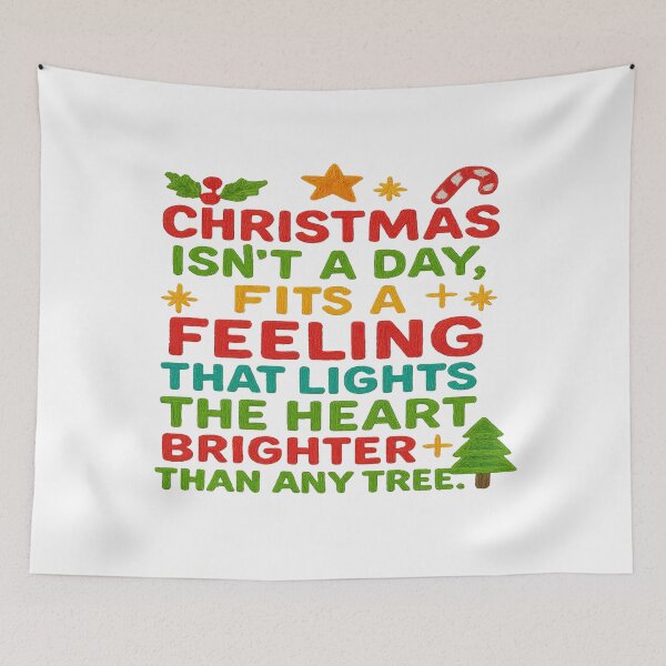 Item preview, Christmas Feeling Quote – Heartwarming Holiday Embroidery ArtChristmas Feeling Quote – Heartwarming Holiday Embroidery Art designed and sold by Gurjeetpixelart.