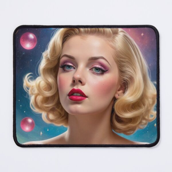 Item preview, Dream-Core Retro Sci-Fi Pin-Up – Starlight Drift Cosmic Girl | Vintage 1950s Fantasy designed and sold by MissSaylor.