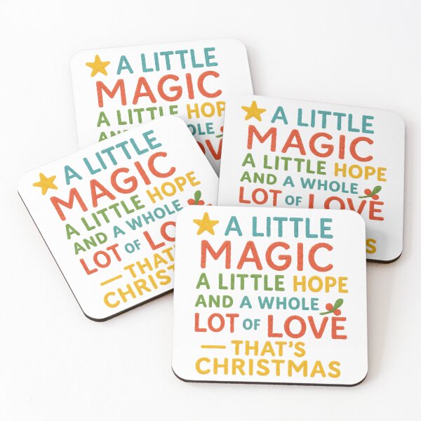 Item preview, Christmas Magic & Love Quote – Cozy Holiday Embroidered Text designed and sold by Gurjeetpixelart.